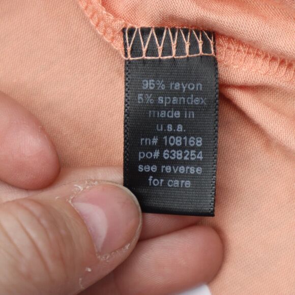 Full Tilt Shirt Womens XS Orange Round Neck Long Sleeve Arrow Design Top - Picture 7 of 16